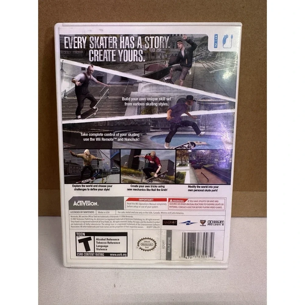 Tony Hawk's Proving Ground (Nintendo Wii, 2007) with manual